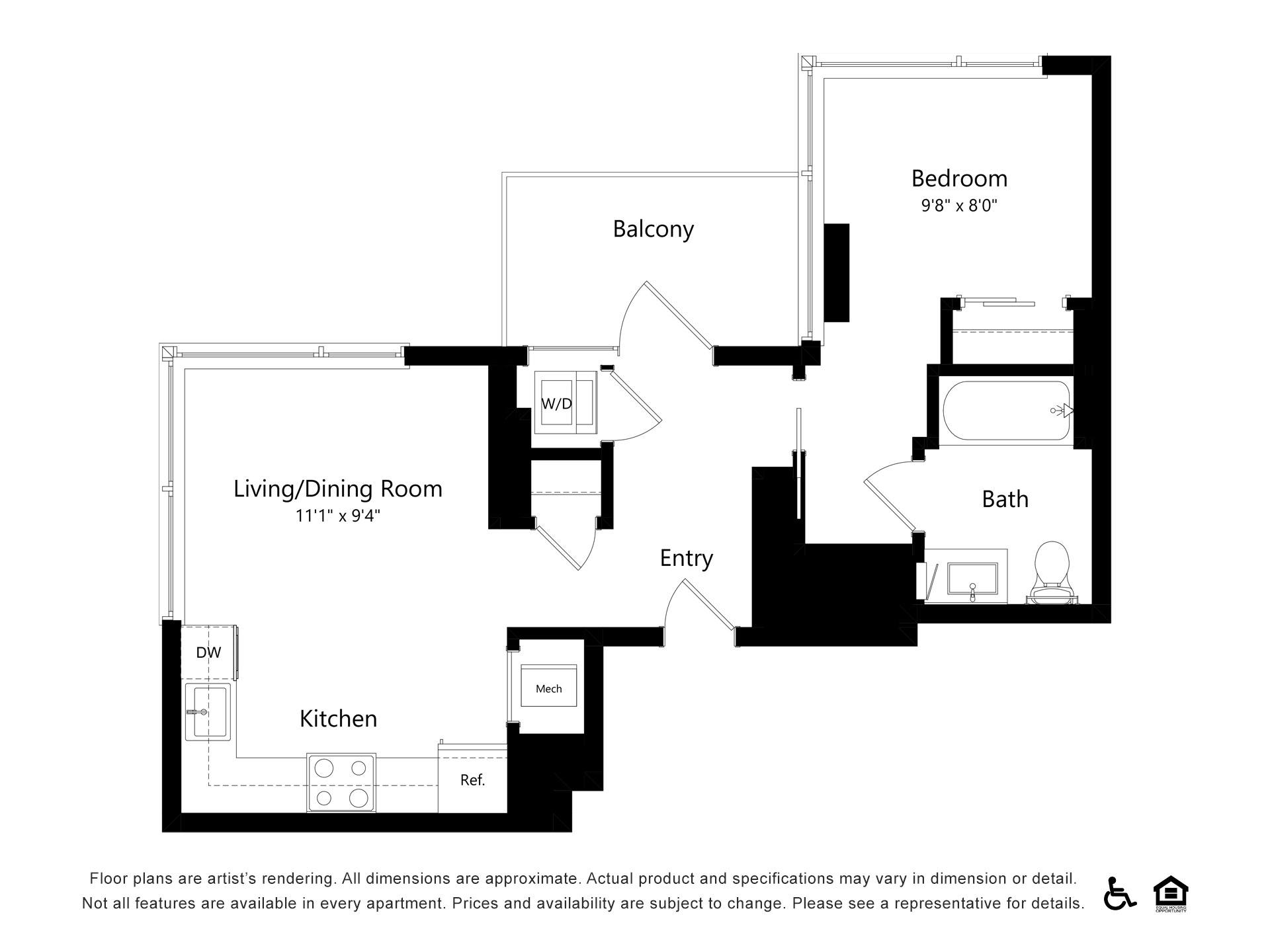 Floor plan layout diagram for A15